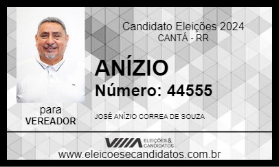 Candidato ANÍZIO 2024 - CANTÁ - Eleições