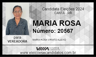 Candidato MARIA ROSA 2024 - CANTÁ - Eleições