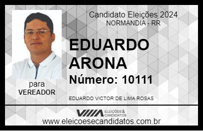 Candidato EDUARDO ARONA 2024 - NORMANDIA - Eleições