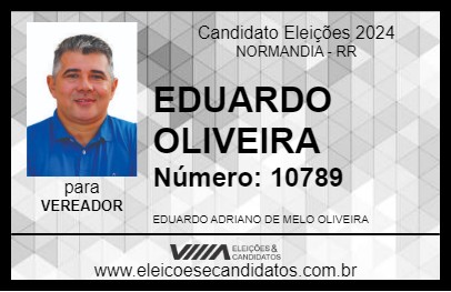 Candidato EDUARDO OLIVEIRA 2024 - NORMANDIA - Eleições