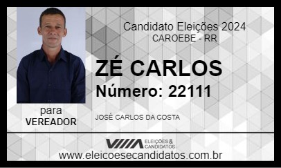 Candidato ZÉ CARLOS 2024 - CAROEBE - Eleições