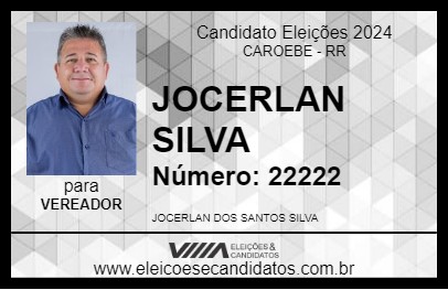 Candidato JOCERLAN SILVA 2024 - CAROEBE - Eleições