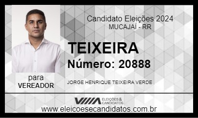 Candidato TEIXEIRA 2024 - MUCAJAÍ - Eleições