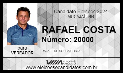 Candidato RAFAEL COSTA 2024 - MUCAJAÍ - Eleições