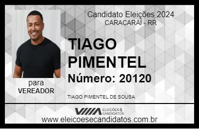 Candidato TIAGO PIMENTEL 2024 - CARACARAÍ - Eleições