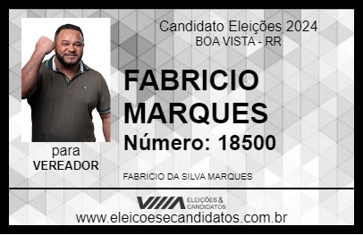 Candidato FABRICIO MARQUES 2024 - BOA VISTA - Eleições