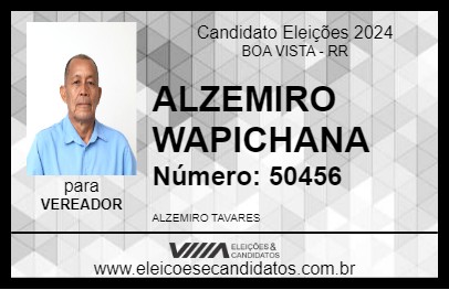 Candidato ALZEMIRO WAPICHANA 2024 - BOA VISTA - Eleições