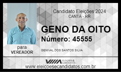 Candidato GENO DA OITO 2024 - CANTÁ - Eleições