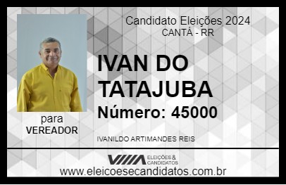 Candidato IVAN DO TATAJUBA 2024 - CANTÁ - Eleições