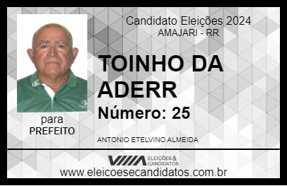 Candidato TOINHO DA ADERR  2024 - AMAJARI - Eleições