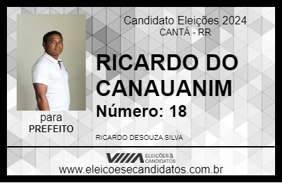 Candidato RICARDO DO CANAUANIM 2024 - CANTÁ - Eleições