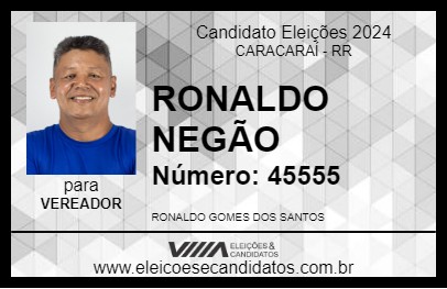 Candidato RONALDO NEGÃO 2024 - CARACARAÍ - Eleições