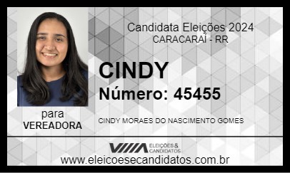 Candidato CINDY 2024 - CARACARAÍ - Eleições