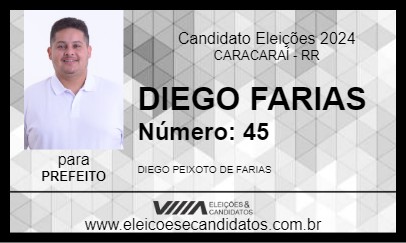 Candidato DIEGO FARIAS 2024 - CARACARAÍ - Eleições