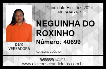 Candidato NEGUINHA DO ROXINHO 2024 - MUCAJAÍ - Eleições