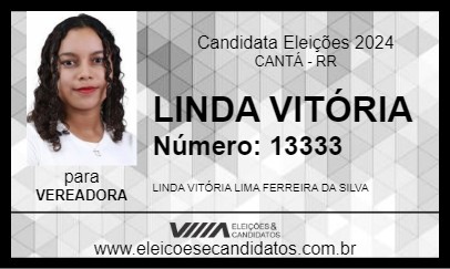 Candidato LINDA VITÓRIA 2024 - CANTÁ - Eleições