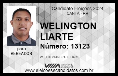 Candidato WELINGTON LIARTE 2024 - CANTÁ - Eleições