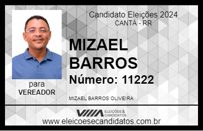 Candidato MIZAEL BARROS 2024 - CANTÁ - Eleições