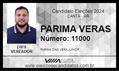 Candidato PARIMA VERAS 2024 - CANTÁ - Eleições