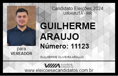 Candidato GUILHERME ARAUJO 2024 - UIRAMUTÃ - Eleições