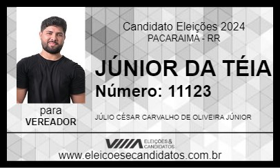 Candidato JÚNIOR DA TÉIA 2024 - PACARAIMA - Eleições