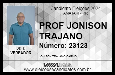 Candidato PROF JONISON TRAJANO 2024 - AMAJARI - Eleições