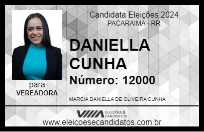 Candidato DANIELLA CUNHA  2024 - PACARAIMA - Eleições