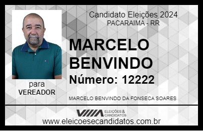 Candidato MARCELO BENVINDO 2024 - PACARAIMA - Eleições