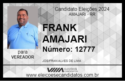 Candidato FRANK AMAJARI 2024 - AMAJARI - Eleições