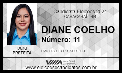 Candidato DIANE COELHO 2024 - CARACARAÍ - Eleições