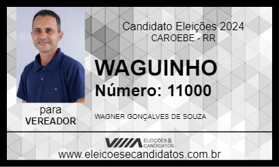 Candidato WAGUINHO 2024 - CAROEBE - Eleições