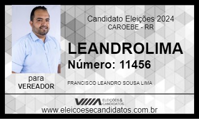 Candidato LEANDROLIMA 2024 - CAROEBE - Eleições