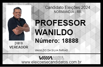 Candidato PROFESSOR WANILDO 2024 - NORMANDIA - Eleições