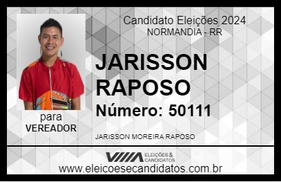 Candidato JARISSON RAPOSO 2024 - NORMANDIA - Eleições