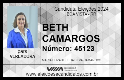 Candidato BETH CAMARGOS 2024 - BOA VISTA - Eleições