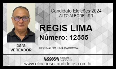 Candidato REGIS LIMA 2024 - ALTO ALEGRE - Eleições