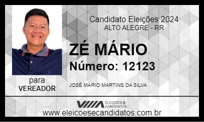 Candidato ZÉ MÁRIO 2024 - ALTO ALEGRE - Eleições