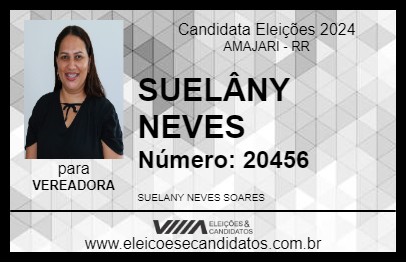 Candidato SUELÂNY NEVES 2024 - AMAJARI - Eleições