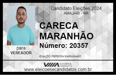 Candidato CARECA MARANHÃO  2024 - AMAJARI - Eleições