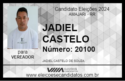 Candidato JADIEL CASTELO 2024 - AMAJARI - Eleições