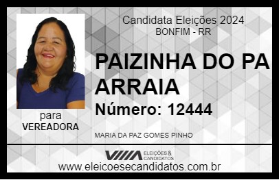 Candidato PAIZINHA DO PA ARRAIA 2024 - BONFIM - Eleições