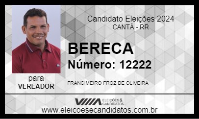 Candidato BERECA 2024 - CANTÁ - Eleições