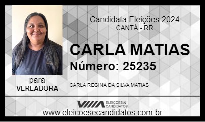 Candidato CARLA MATIAS 2024 - CANTÁ - Eleições