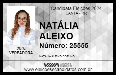 Candidato NATÁLIA ALEIXO 2024 - CANTÁ - Eleições