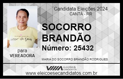 Candidato SOCORRO BRANDÃO  2024 - CANTÁ - Eleições