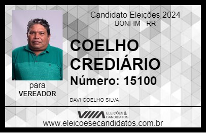 Candidato COELHO CREDIÁRIO 2024 - BONFIM - Eleições