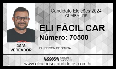 Candidato ELI FÁCIL CAR 2024 - GUAÍBA - Eleições