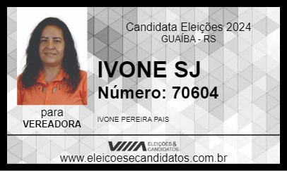 Candidato IVONE SJ 2024 - GUAÍBA - Eleições