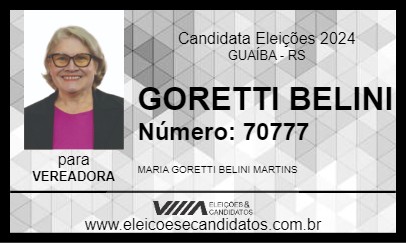 Candidato GORETTI BELINI 2024 - GUAÍBA - Eleições