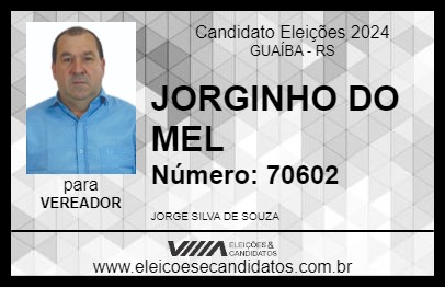 Candidato JORGINHO DO MEL 2024 - GUAÍBA - Eleições